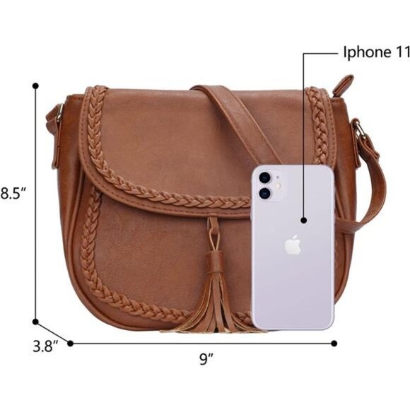 Casual Flap Saddle Crossbody Bags for Women Purses and Handbags - Picture 6 of 8